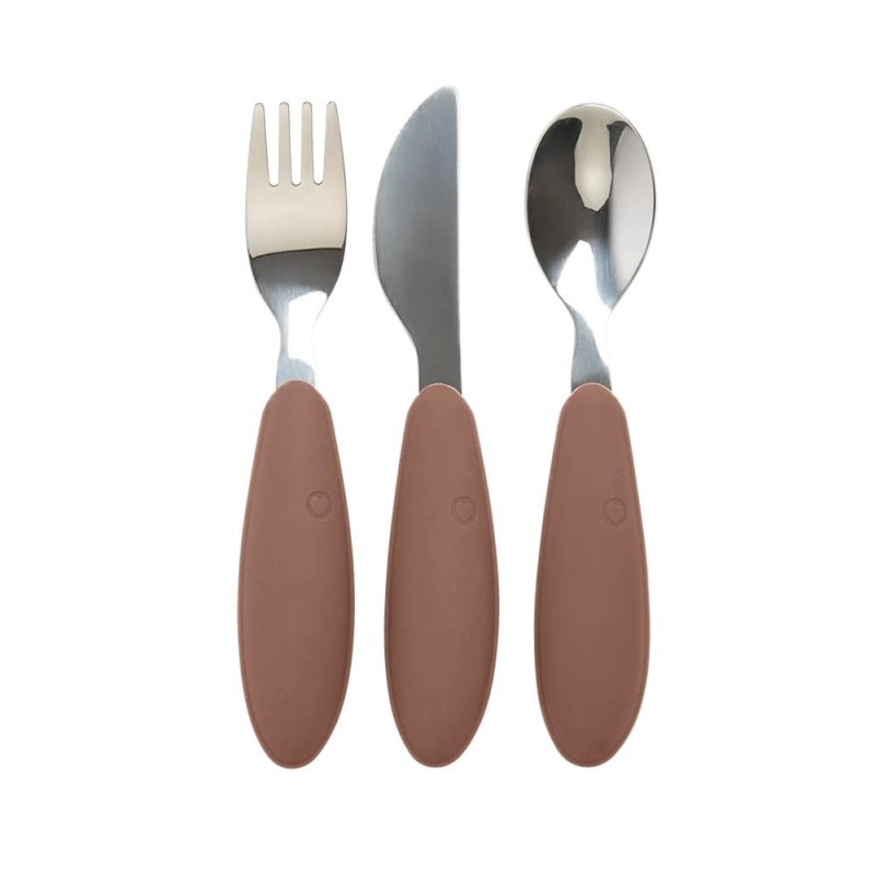 BIBS CUTLERY SET WOODCHUCK 3 częściowy zestaw sztućców