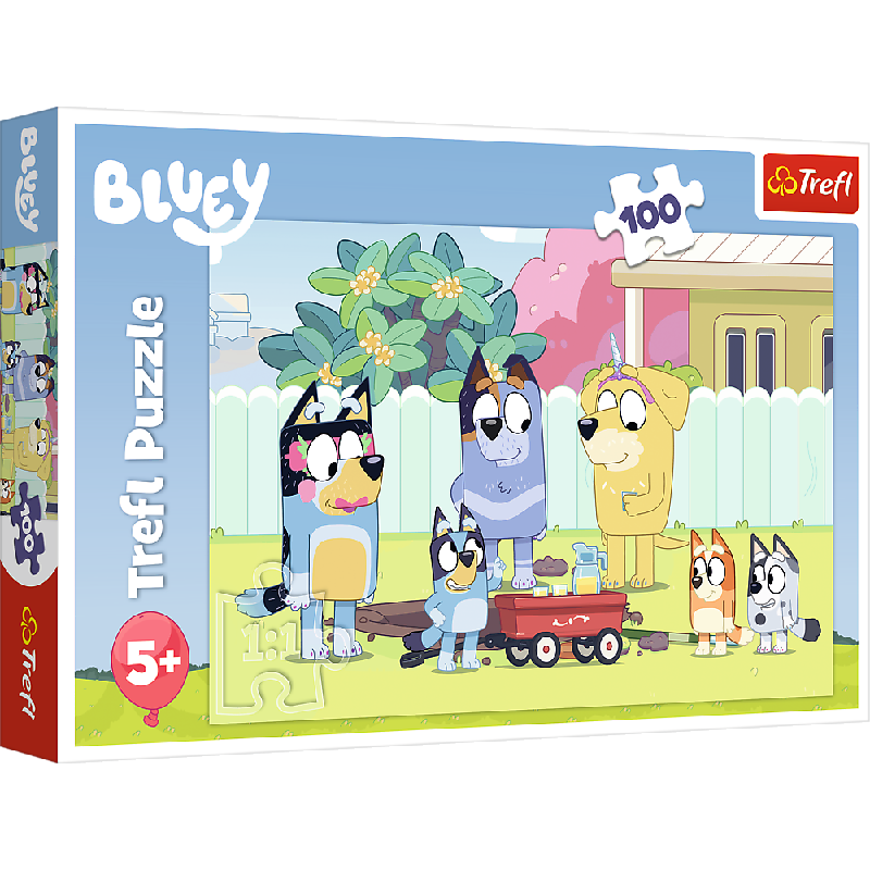 TREFL 16471 Puzzle 100 Wesoły świat Bluey