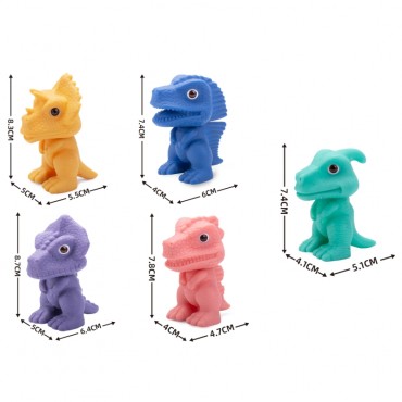 WOOPIE 44329 Elastyczna kostka sensoryczna Sorter Dino 6 el.