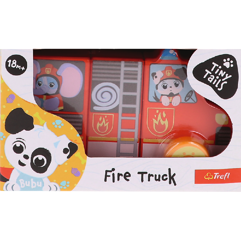 TREFL 61786 Zabawka drewniana Magnetic vehicle - Fire truck Tiny