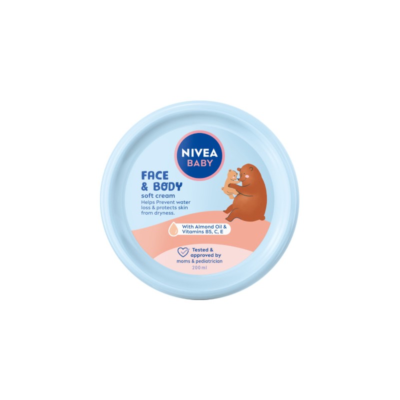 NIVEA BABY 80529 Krem pielęgnacyjny do twarzy i ciała 200 ml