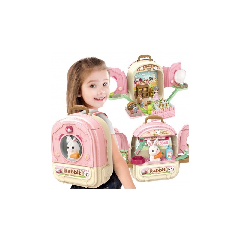 WOOPIE 50070 Królik w Plecaku 3w1 Domek i Farma
