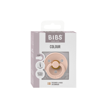 BIBS COLOUR 1 PACK BLUSH S Smoczek Uspokajający kauczuk Hevea