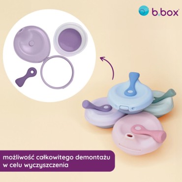 B.BOX BB100108 fill+feed Silikonowa miseczka z pokrywką do karmienia błękit