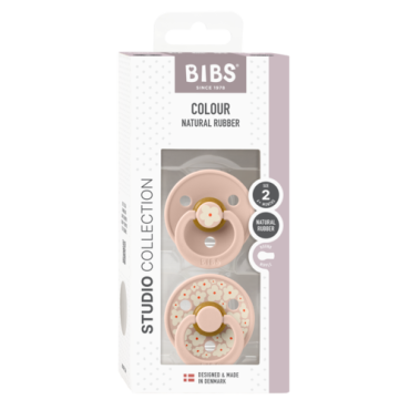 BIBS STUDIO COLOUR 2-PACK JASMINE BLUSH M Smoczek uspokajający kauczuk Hevea