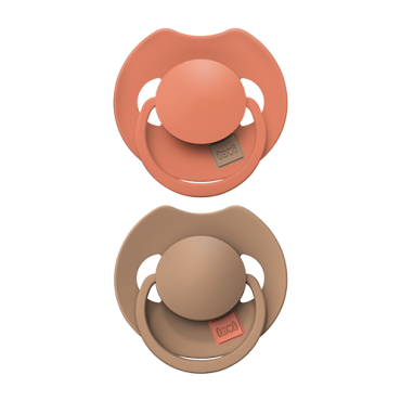 LOVI 34/411 Smoczek silikonowy dynamiczny Prime 18+m 2 szt Granola/Orange