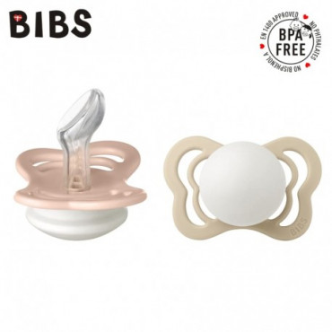 BIBS 1700319 Smoczek uspokajający COUTURE BLUSH N & VANILLA N S 2-pak