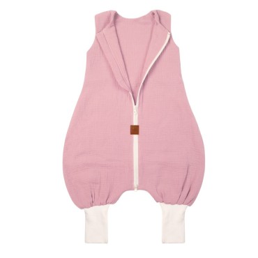 Hi Little One śpiworek do spania z nogawkami TOG 1,0 muślin Pink roz S