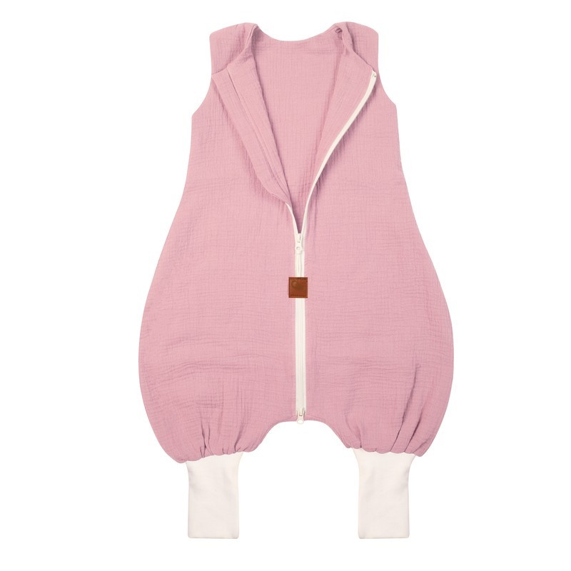 Hi Little One śpiworek do spania z nogawkami TOG 1,0 muślin Pink roz S