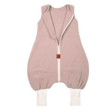 Hi Little One śpiworek do spania z nogawkami TOG 1,0 muślin Blush roz S