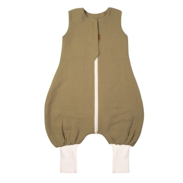 Hi Little One śpiworek do spania z nogawkami TOG 1,0 muślin Dark Oak roz S