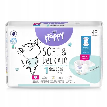 BELLA Baby Happy Pieluszki dla dzieci NEWBORN 42szt.