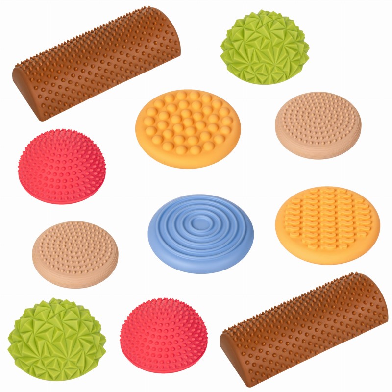 TULLO 604 Ścieżka sensoryczna 11 szt pastelowa