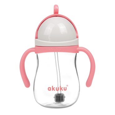 AKUKU A0676 Bidon ze słomką z odważnikiem różowy