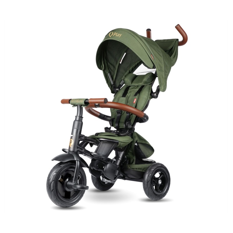 MILLY MALLY 6298 Qplay Rowerek Trójkołowy Rito Deluxe Rubber Olive