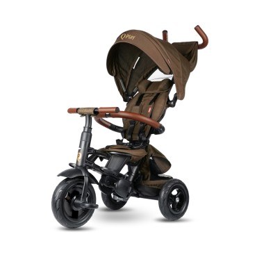 MILLY MALLY 6299 Qplay Rowerek Trójkołowy Rito Deluxe Rubber Brown