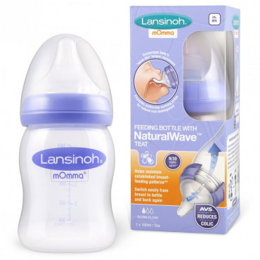 LANSINOH Butelka 160 ml + smoczek NaturalWave